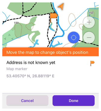 Ação Alterar interface do usuário de posição iOS