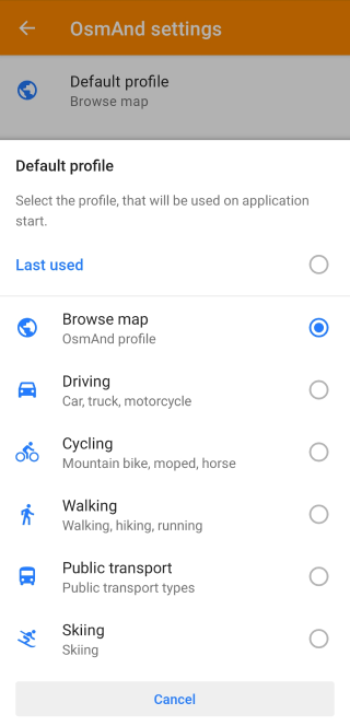 Perfil Padrão de Configurações Gerais Android