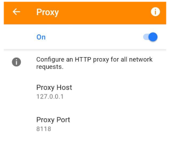 Proxy de Configurações Gerais Android