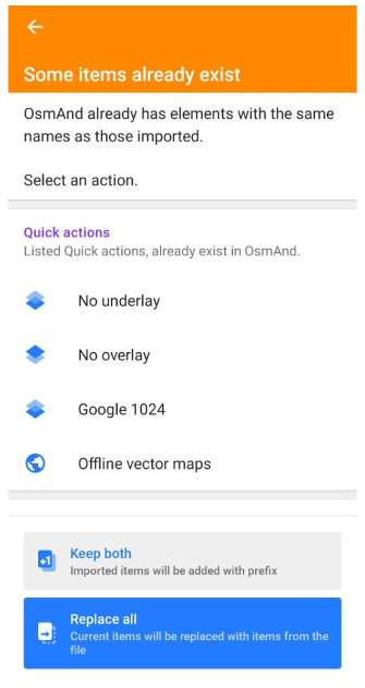 Perfis Ações Importar 1 Android