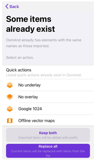 Perfis Ações Importar 1 iOS