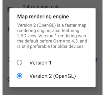 Motor de renderização de configurações gerais Android