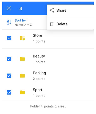 Favoriler eylemleri android