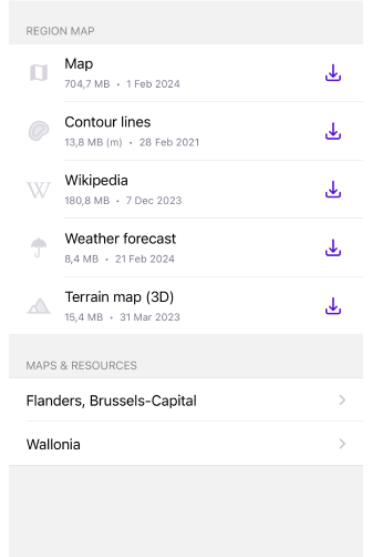 Bölge çapında haritalar Android