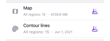 Harita indirme menüsü genel iOS
