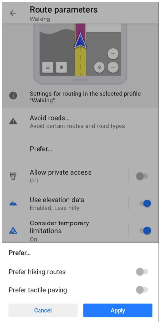 Yükseklik yaya Android