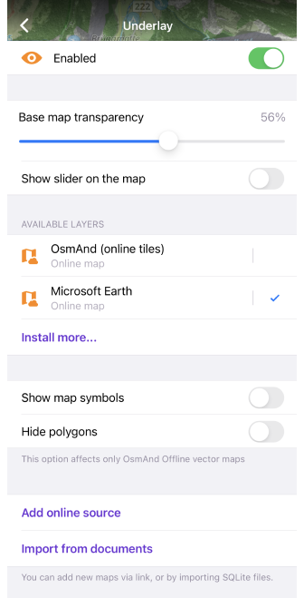 Altlık / bindirme iOS&#39;u yapılandır