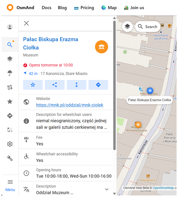 Контекс тне меню POI